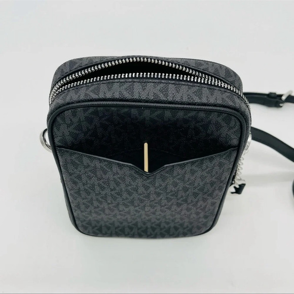 Michael Kors Medium NS Chain Xbody Bag Black Leather - Picture 9 of 11